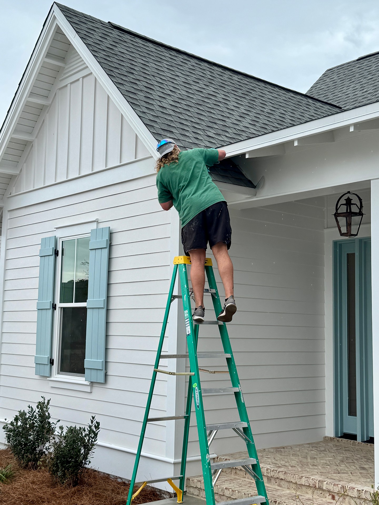 The details are what set a home apart. From the soft blue shutters to the crisp trim lines and clean roof edges, every element is intentional. Finishing touches like these may seem small, but they are what elevate the entire exterior and give the home its character.  It takes the right team to execute at this level, and we are proud of the craftsmanship that shows up in every corner. The best results always come from the best people.
